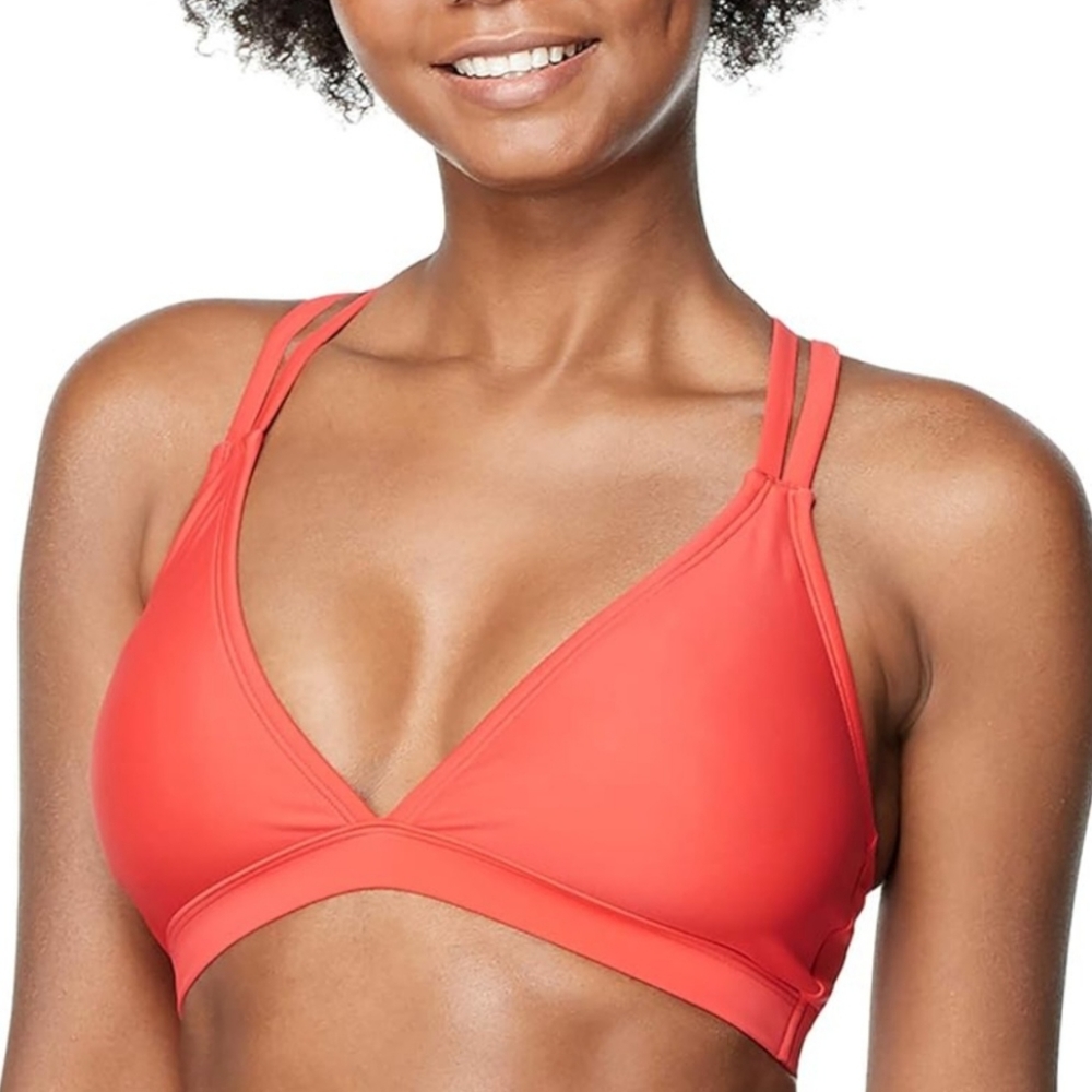 NWT, women's coral Speedo bikini top, XS Retails $50